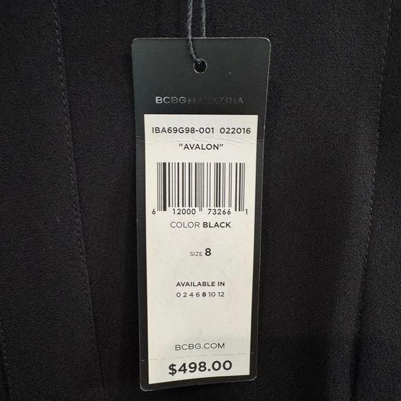 BCBGMaxAzria NWT Avalon Black Layered Tiered Tulle Gown Size 8 - Picture 3 of 9